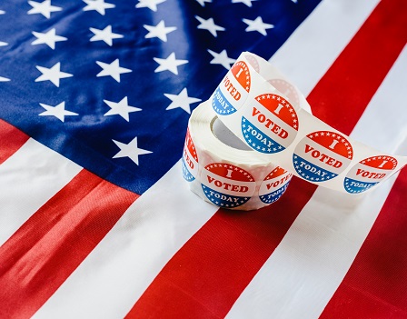 Stickers to indicate that I have already fulfilled the duty to vote today in the American elections.